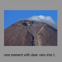 rare moment with clear view into the crater